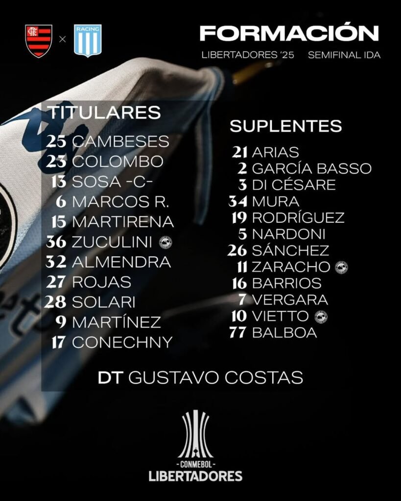 Flamengo vence Racing e sai em vantagem na semifinal da Libertadores