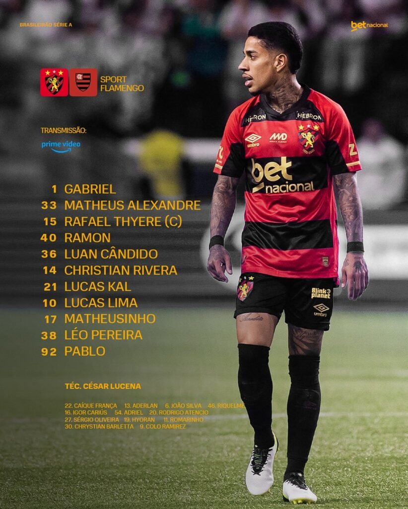 Sport perde por 5 a 1 para o Flamengo em jogo atrasado do Brasileirão 2